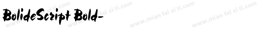 BolideScript Bold字体转换
